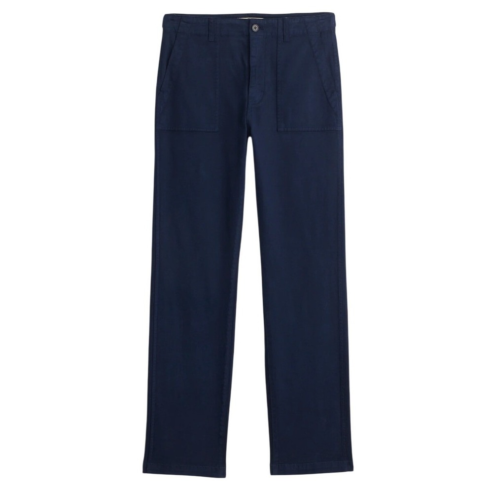 Madewell Pants Women 33 Navy Blue Straight Utility Pant High Rise Minimalist NWT